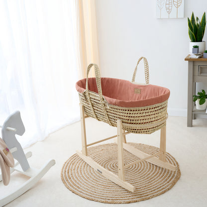 Clair de Lune Rust Orange Organic Palm Moses Basket CL6475R