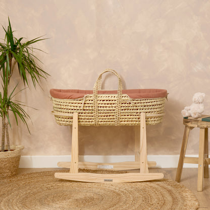 Clair de Lune Rust Orange Organic Palm Moses Basket CL6475R