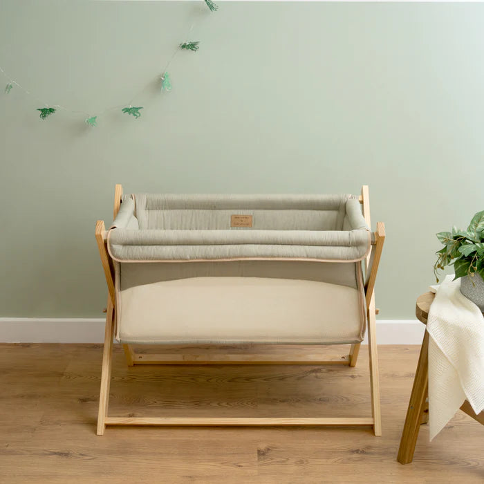 Clair de Lune Sage Organic Folding Crib CL6588EM