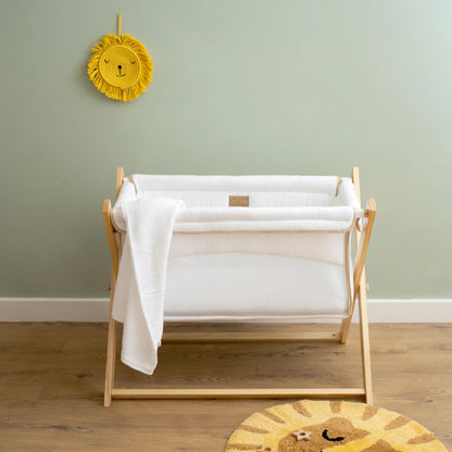 Clair de Lune White Organic Folding Crib CL6588WE