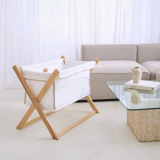 Clair de Lune White Organic Folding Crib CL6588WE
