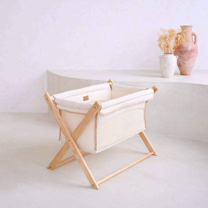 Clair de Lune Cream Organic Folding Crib CL6588CM