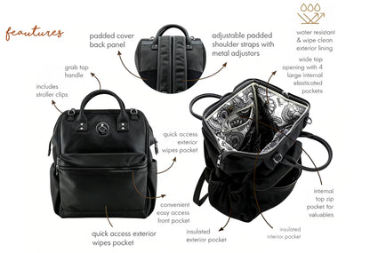 ISOKI BYRON BACKPACK BLACK PU/ONYX 119881