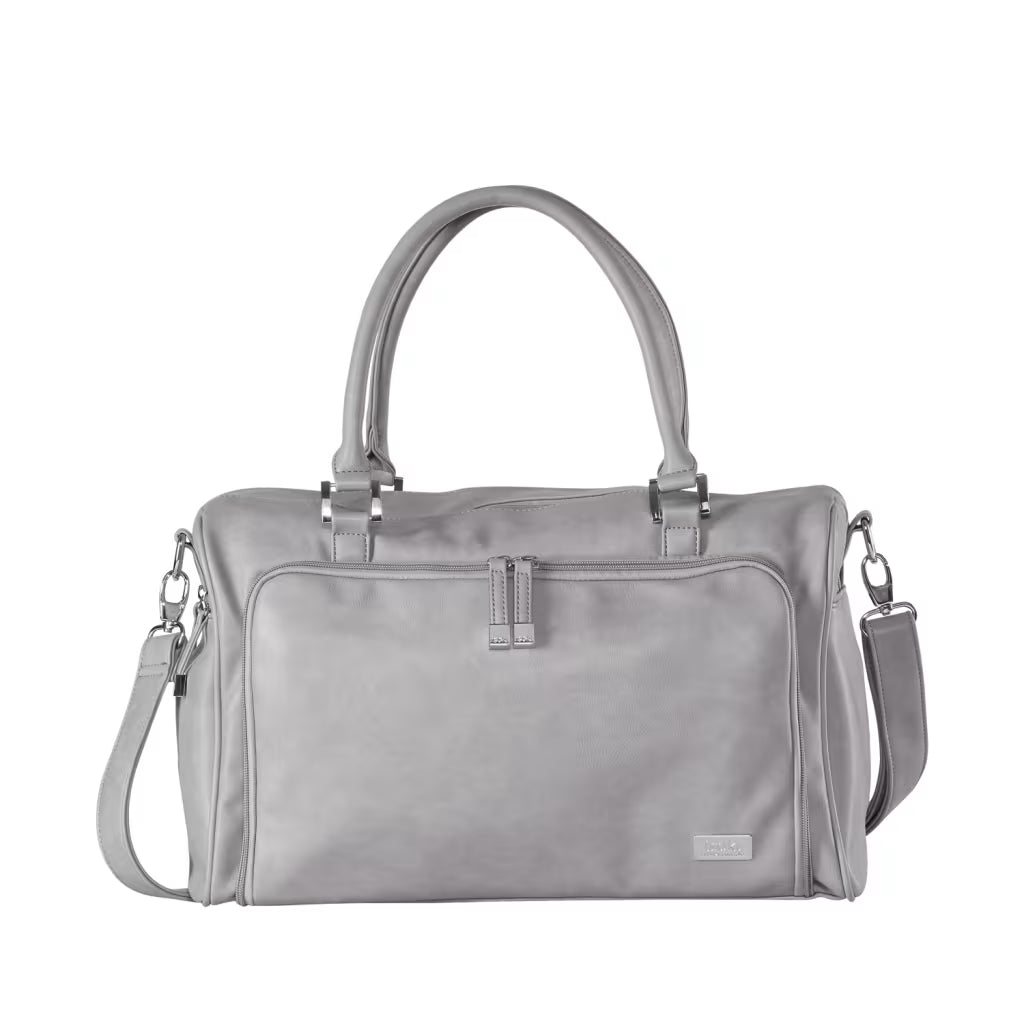 ISOKI DOUBLE ZIP SATCHEL PORTSEA LT GREY 112942