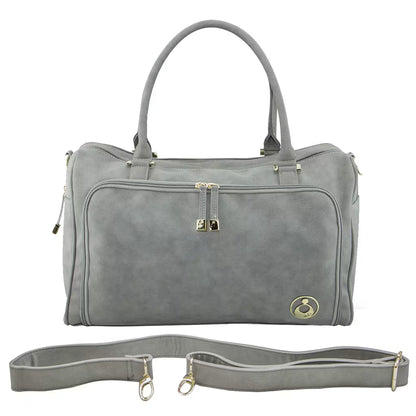 ISOKI DOUBLE ZIP SATCHEL STONE GREY 117959
