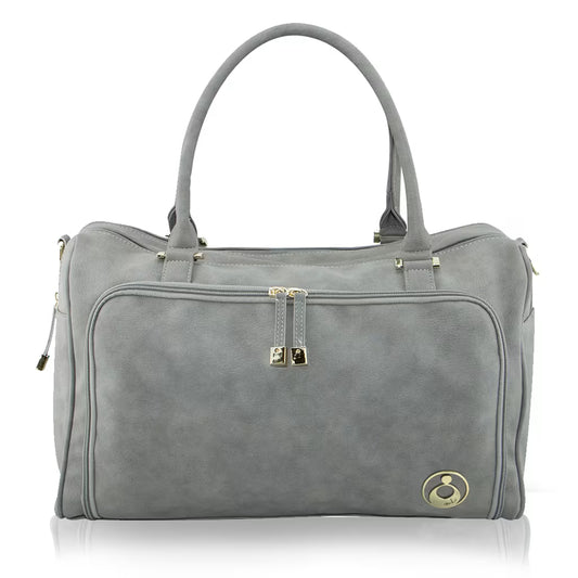 ISOKI DOUBLE ZIP SATCHEL STONE GREY 117959