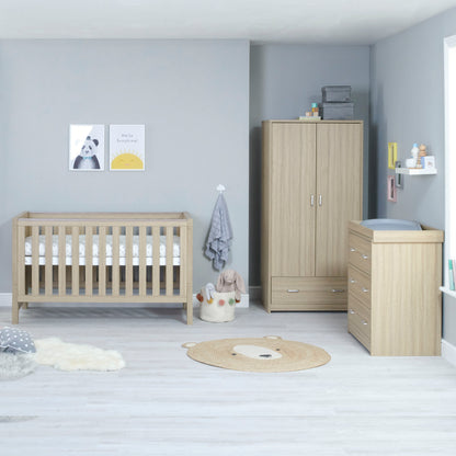 Babymore Luno 3 Piece Nursery Room Set - Oak 26LORS3