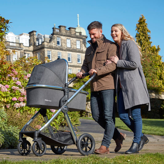 Babymore Memore V2 Pram Pushchair 11 Piece - Chrome 2680550-10