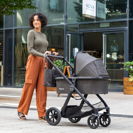 Babymore Memore V2 Pram Pushchair 11 Piece - Black 2680554-10