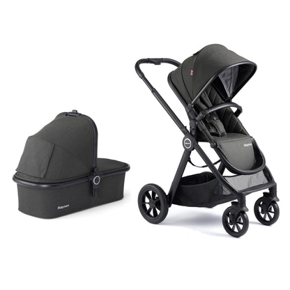 Babymore Memore V2 Pram Pushchair 11 Piece - Black 2680554-10