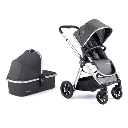 Babymore Memore V2 Pram Pushchair 11 Piece - Chrome 2680550-10