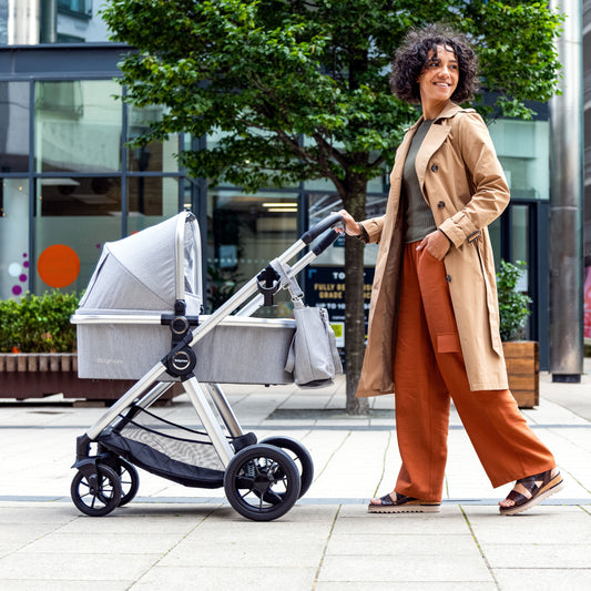 Babymore Memore V2 Pram Pushchair 11 Piece - Silver 2680551-10