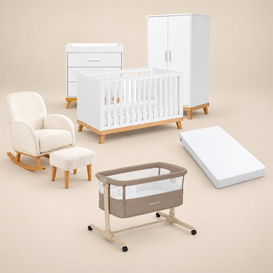 Babymore Mona White Complete Nursery Bundle 26MW3BDL1