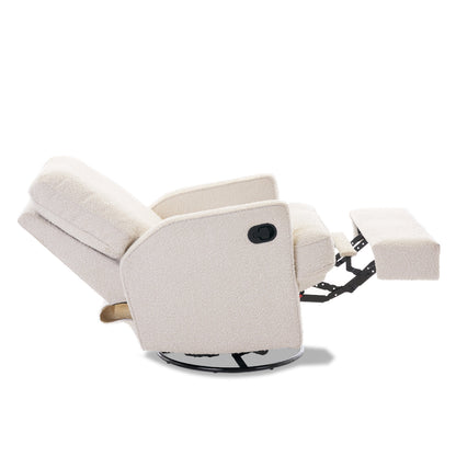 Obaby Madison Swivel Glider Recliner Chair - Bouclé Style 22OB3605