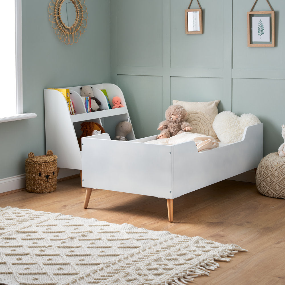 Obaby Maya Toddler Bed - White with Natural 15OB2716