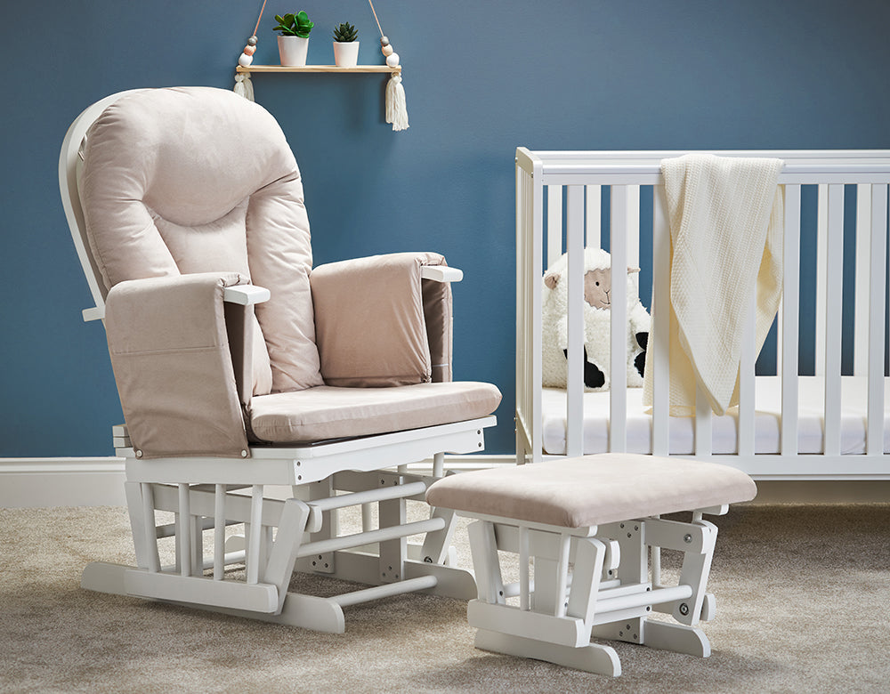 Obaby Reclining Glider Chair and Stool - Sand 22OB2115
