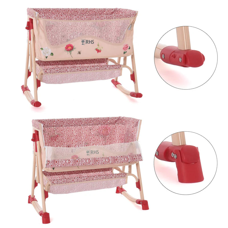 Roma RHS Bedside Crib - Flora RD-RHS-BSC-FL