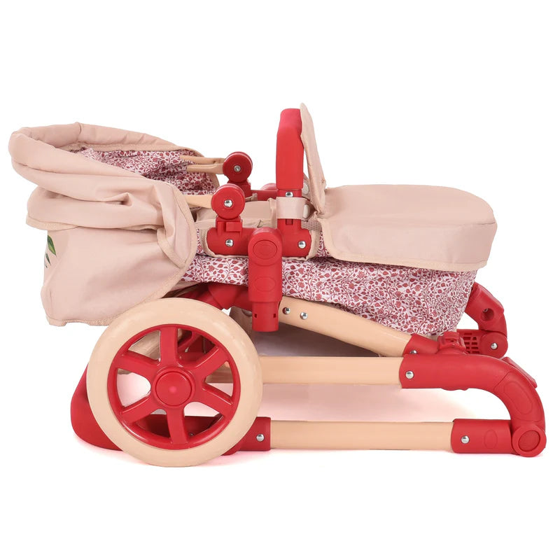 Roma RHS Single Dolls Pram - Flora RSDP-RHS-FL