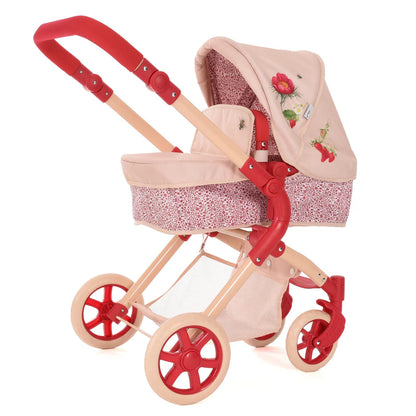Roma RHS Single Dolls Pram - Flora RSDP-RHS-FL