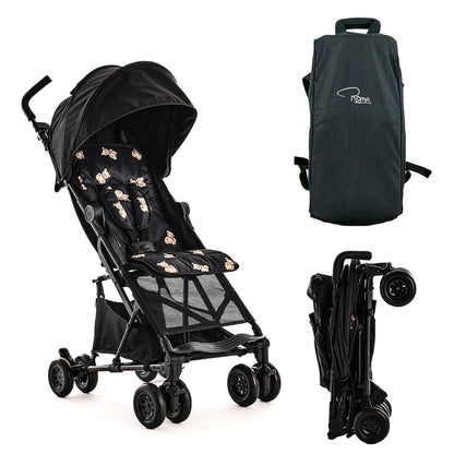 Roma Rizzo 2 and Travel Bag - Teddy Black R-R2-TBLK