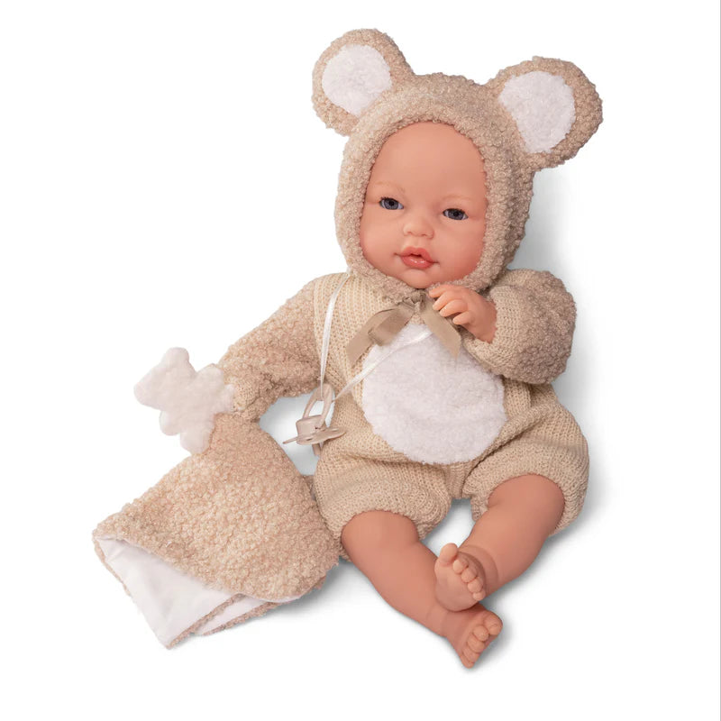 Roma Teddy Doll - Cries with Dummy 37 cm 