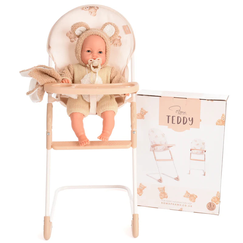 Roma Teddy Doll - Cries with Dummy 37 cm 