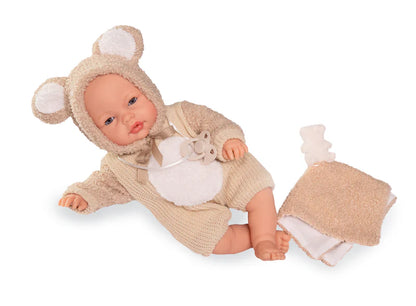 Roma Teddy Doll - Cries with Dummy 37 cm 