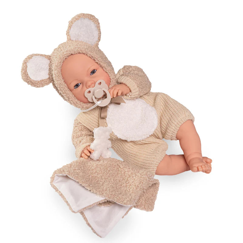 Roma Teddy Doll - Cries with Dummy 37 cm 