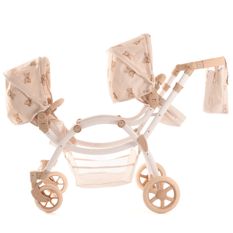 Roma Teddy Twin Dolls Pram 