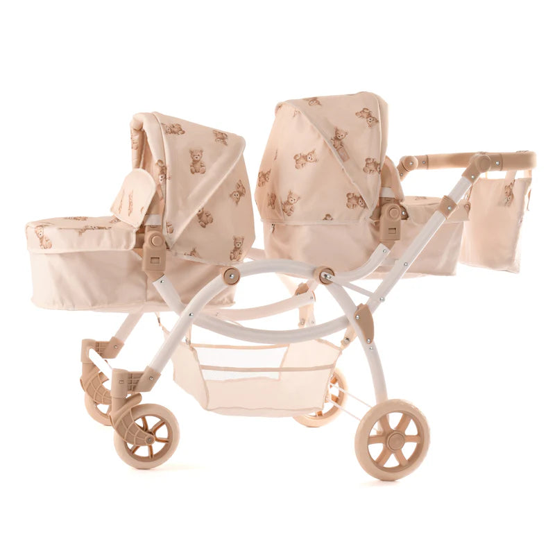 Roma Teddy Twin Dolls Pram 