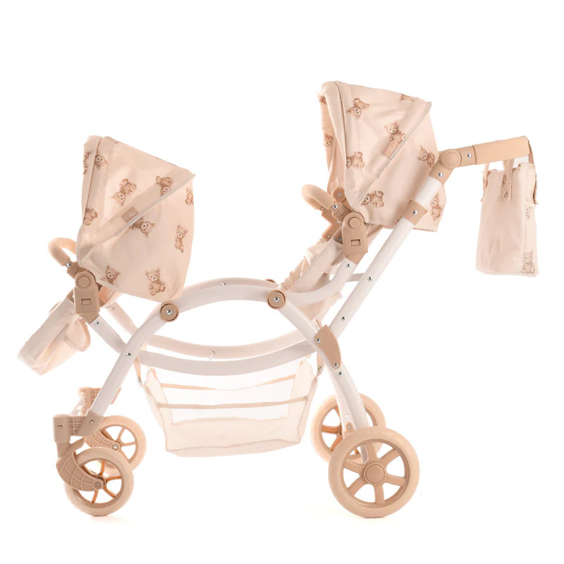 Roma Teddy Twin Dolls Pram RTT-TC