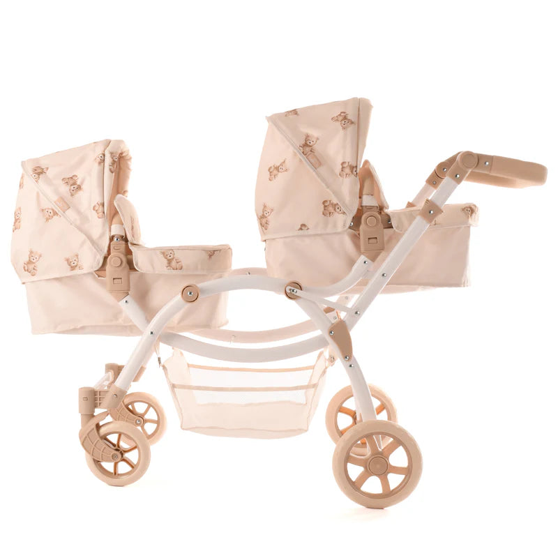 Roma Teddy Twin Dolls Pram RTT-TC