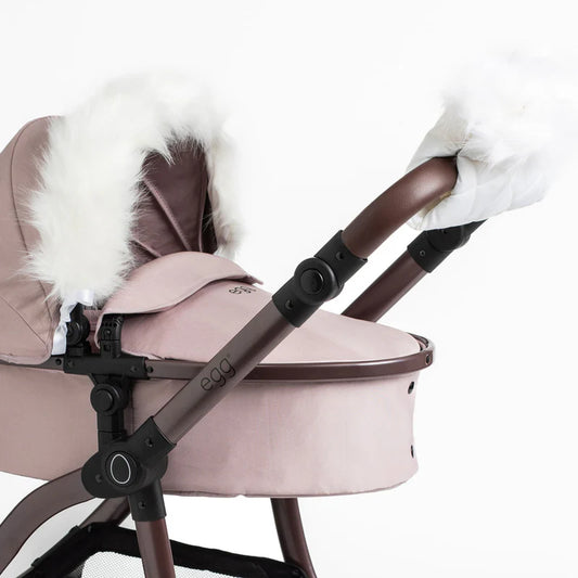 egg® Dolls Pram Fur Accessory Pack - White R-EDP-FUR3-WHT
