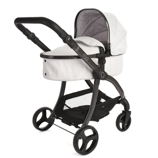 egg® Dolls Pram by Roma Prams - Houndstooth Silver 