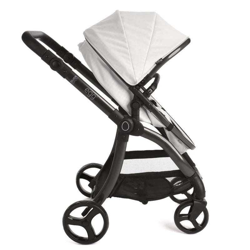 egg® Dolls Pram by Roma Prams - Houndstooth Silver 
