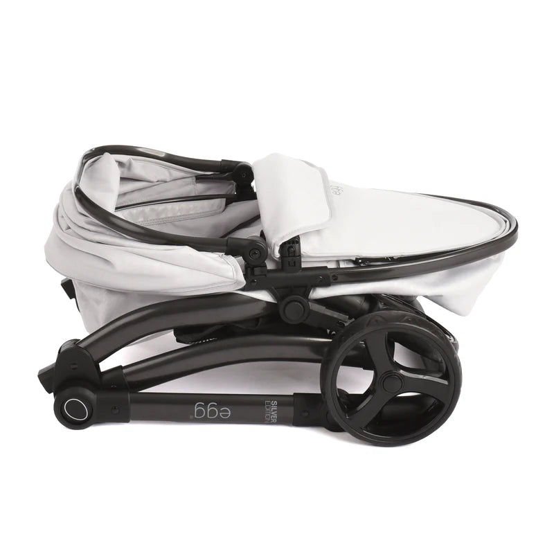 egg® Dolls Pram by Roma Prams - Houndstooth Silver 
