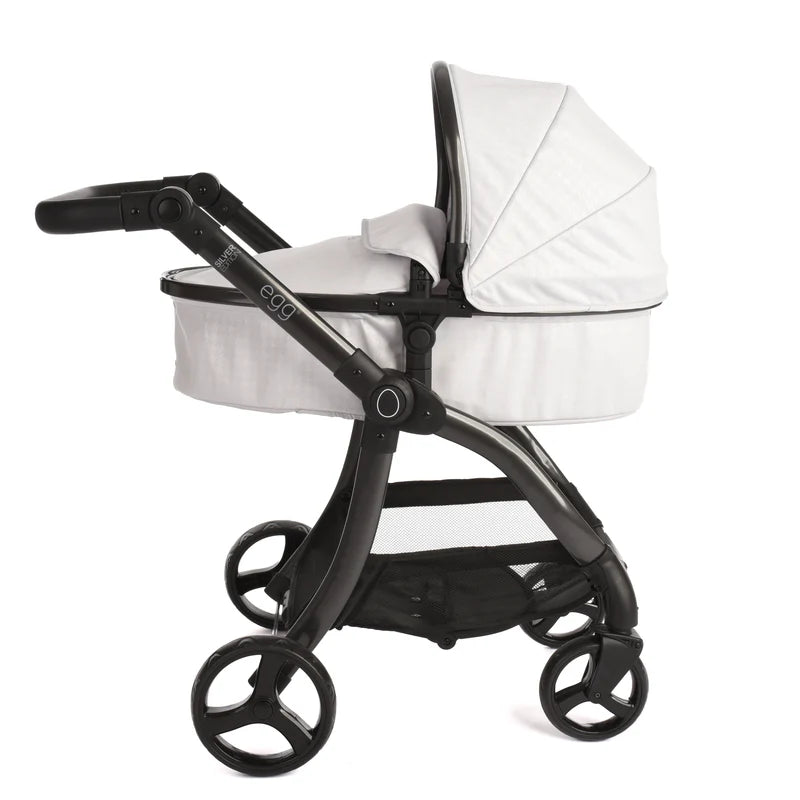egg® Dolls Pram by Roma Prams - Houndstooth Silver 