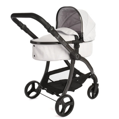 egg® Dolls Pram by Roma Prams - Houndstooth Silver R-EDP-HTS